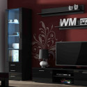 SOHO 1 furniture set (RTV180 cabinet + S1 cabinet + shelves) Black/Black gloss SOHO 1 furniture set (RTV180 cabinet + S1 cabinet + shelves) Black/Black gloss