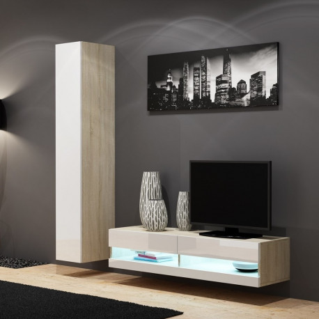 Cama Living room cabinet set VIGO NEW 13 sonoma/white gloss