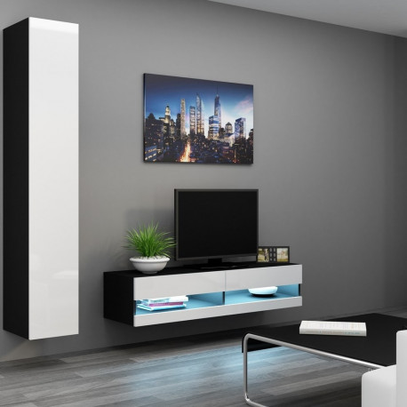 Cama elutoa kapikomplekt VIGO NEW 13 must/valge läikiv