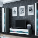 Cama Living room cabinet set VIGO NEW 12 grey/white gloss
