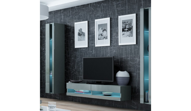 Cama Living room cabinet set VIGO NEW 12 grey/grey gloss