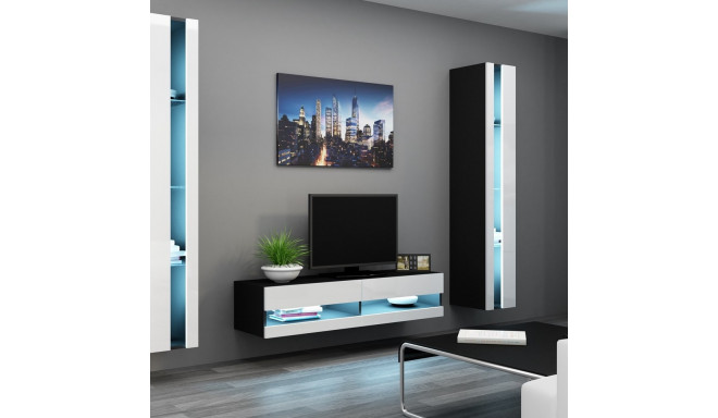Cama Living room cabinet set VIGO NEW 12 black/white gloss