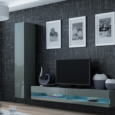 Cama Living room cabinet set VIGO NEW 9 grey/grey gloss