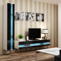 Cama Living room cabinet set VIGO NEW 8 white/black gloss