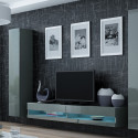 Cama Living room cabinet set VIGO NEW 4 grey/grey gloss