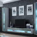 Cama Living room cabinet set VIGO NEW 3 white/grey gloss