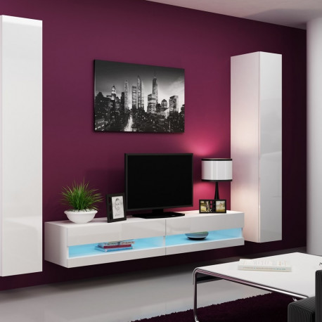Cama Living room cabinet set VIGO NEW 4 white/white gloss