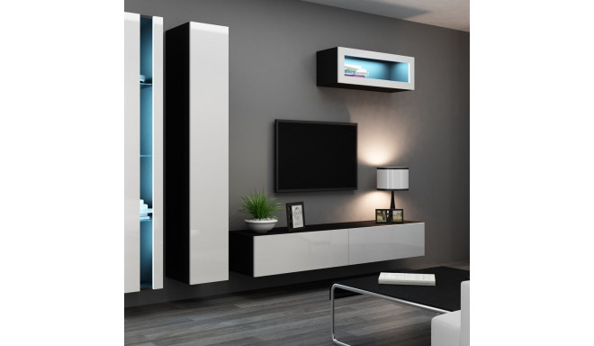 Cama Living room cabinet set VIGO NEW 2 black/white gloss