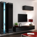 Cama Living room cabinet set VIGO NEW 1 black/black gloss