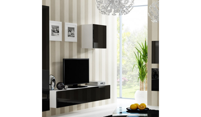 Cama Living room cabinet set VIGO 24 white/black gloss