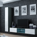 Cama Living room cabinet set VIGO 21 grey/white gloss