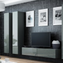 Cama Living room cabinet set VIGO 14 grey/grey gloss