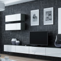 Cama Living room cabinet set VIGO 13 grey/white gloss