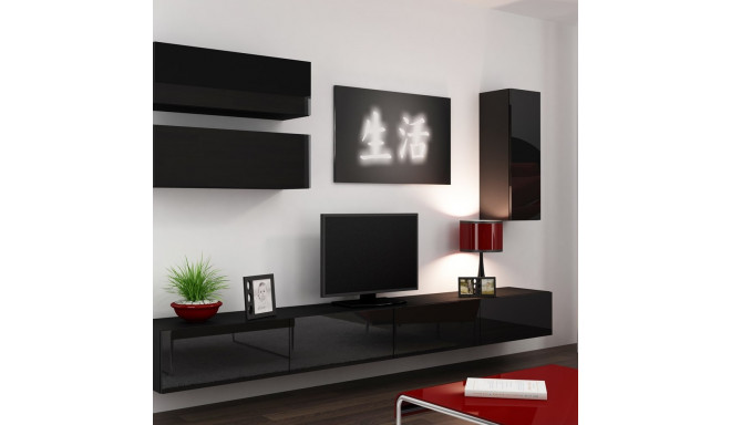 Cama Living room cabinet set VIGO 13 black/black gloss