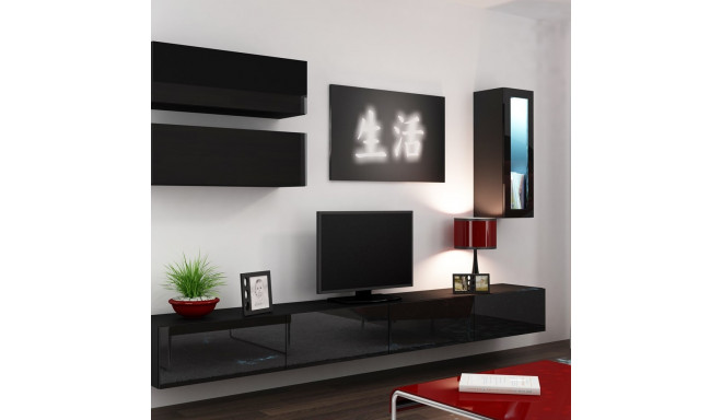 Cama Living room cabinet set VIGO 12 black/black gloss