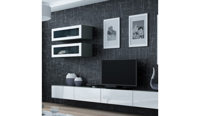 Cama Living room cabinet set VIGO 11 grey/white gloss