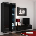 Cama Living room cabinet set VIGO 10 black/black gloss