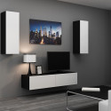 Cama Living room cabinet set VIGO 7 black/white gloss