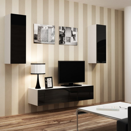 Cama elutoa kapikomplekt VIGO 7 valge/must läikiv