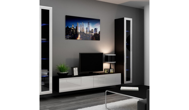 Cama Living room cabinet set VIGO 5 black/white gloss