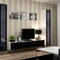 Cama Living room cabinet set VIGO 5 white/black gloss