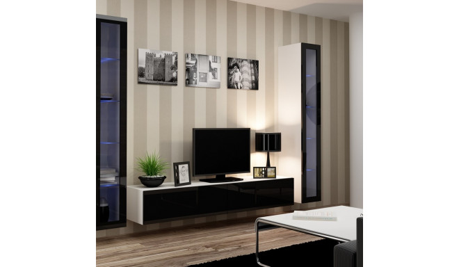 Cama Living room cabinet set VIGO 5 white/black gloss