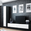 Cama Living room cabinet set VIGO 4 grey/white gloss