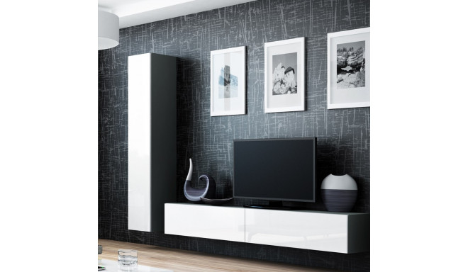 Cama Living room cabinet set VIGO 4 grey/white gloss