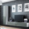 Cama Living room cabinet set VIGO 4 white/grey gloss