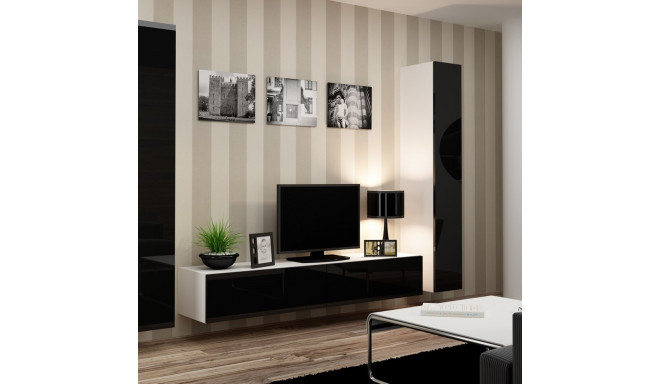 Cama elutoa kapikomplekt VIGO 4 valge/must läikiv