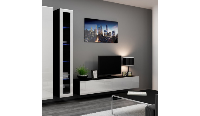 Cama Living room cabinet set VIGO 3 black/white gloss