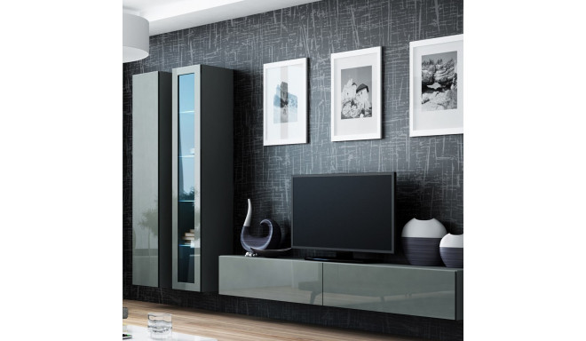 Cama Living room cabinet set VIGO 2 grey/grey gloss