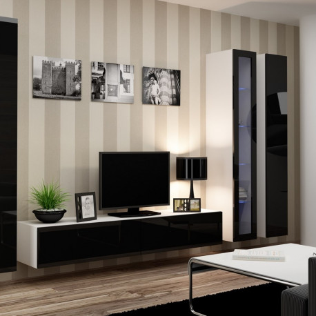 Cama elutoa kapikomplekt VIGO 2 valge/must läikiv