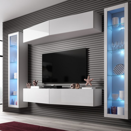 Cama elutoa kapikomplekt VIGO SLANT 8 valge/valge läikiv