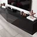 Cama Living room cabinet set VIGO SLANT 8 black/black gloss