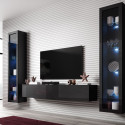 Cama Living room cabinet set VIGO SLANT 6 black/black gloss