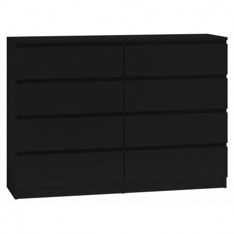 Topeshop M8 140 CZERŃ chest of drawers