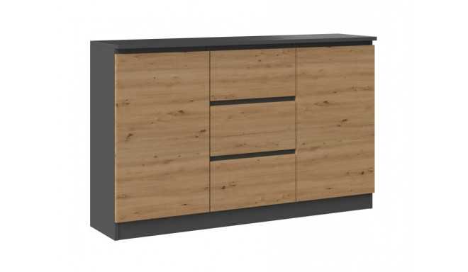 2D3S kummut 120x30x75 cm, antratsiit/artisan