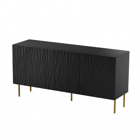 JUNGLE chest 152x40.5x74.5 matte black + golden legs