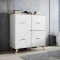 Cama sideboard LOTTA 110 4D white + sonoma oak Cama sideboard LOTTA 110 4D white + sonoma oak