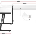 GAMING DESK HUZARO HERO 6.0 WHITE