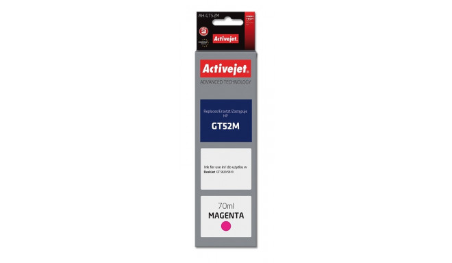 Activejet AH-GT52M ink (replacement for HP GT-52M M0H55AE; Supreme; 70 ml; magenta)