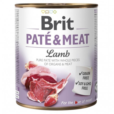 BRIT Paté & Meat with lamb - wet dog food - 800g