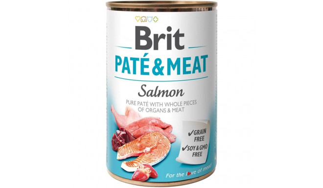 BRIT Paté & Meat lõhega märg koeratoit 400g