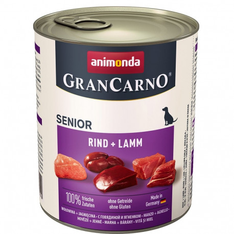 ANIMONDA GranCarno Senior Beef and lamb - wet dog food - 800g