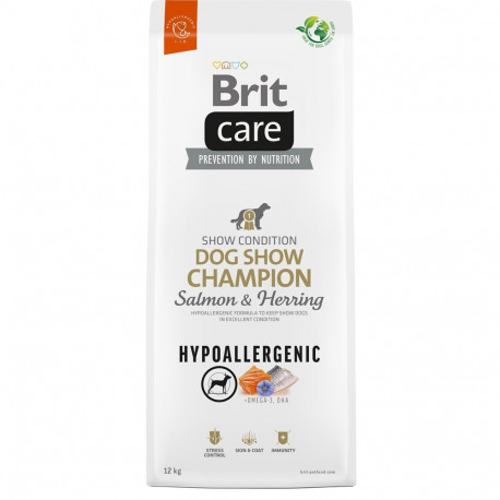 BRIT Care Hypoallergenic Adult Dog Show Champion Salmon & Herring - dry dog food - 12 kg