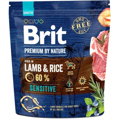BRIT Premium by Nature Sensitive lambaliha ja riisiga kuiv koeratoit 1 kg