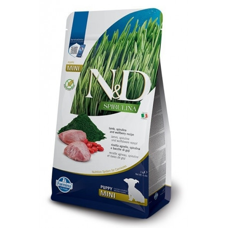 FARMINA N&D Spirulina lambaliha kutsika mini kuiv koeratoit 2 kg