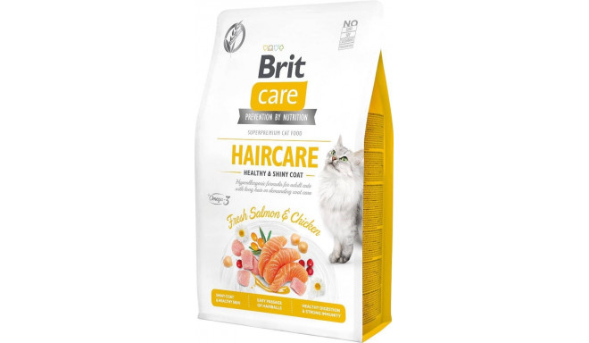 BRIT Care Cat Grain-Free Haircare - teraviljavaba kuivtoit kassidele - 2 kg