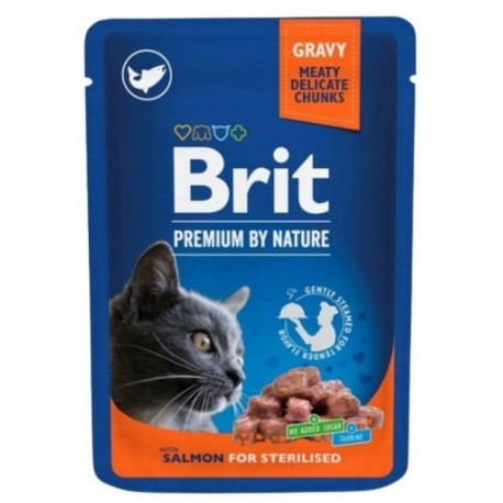 BRIT Premium Cat lõhe steriliseeritud märg kassitoit 100g
